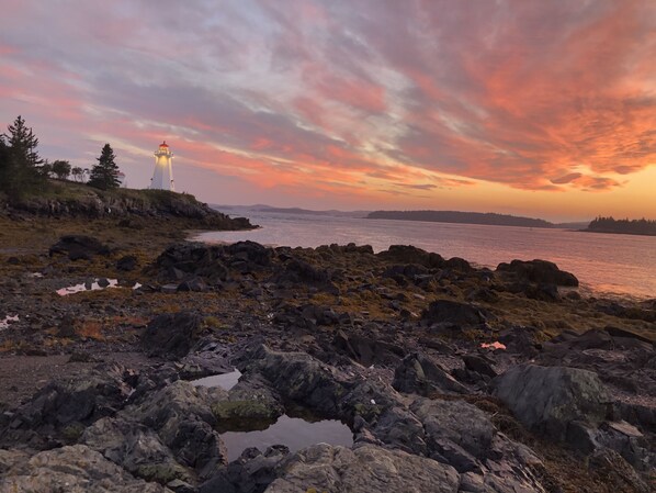 Green's Point lighthouse from our beach