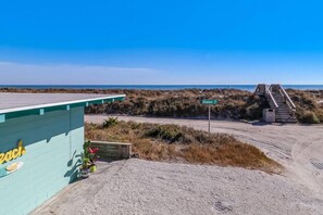 Beach access directly across from property