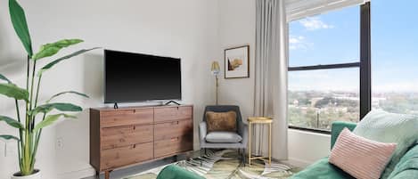 Recharge and refresh in this welcoming living space with a smart TV.