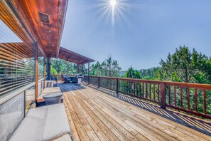 Massive deck for enjoying the cool weather