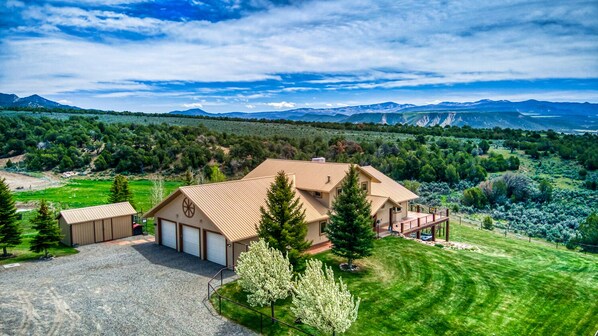 Gorgeous landscape and peaceful surroundings at this 5300 square foot home.