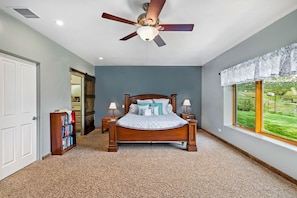 Wake to amazing sunrise views in this master suite with a comfortable king bed