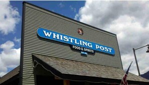 Five minutes from the Whistling Post - a local favorite for swapping mtn stories