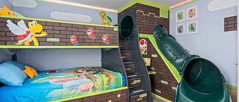 Mario Slide Bunk Bedroom - 2 Twins