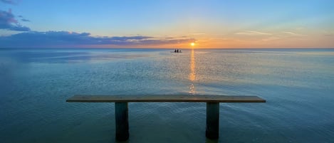 This SUNSET SEAT is a very short walk from the front yard.