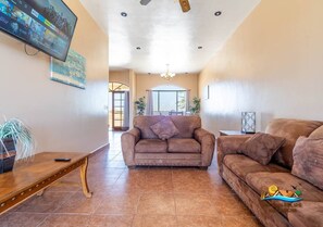 Casa Tapia in EDR beach side, San Felipe BC - living room to diner room