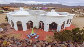 Casa Grande beachfront San Felipe Vacation Rental - patio table with seating