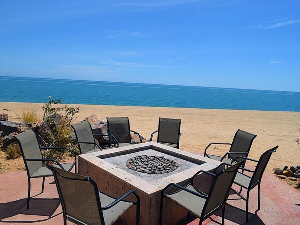 Casa Grande beachfront San Felipe Vacation Rental - Fire pit step to beach