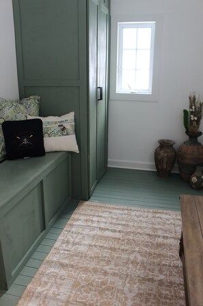 Mudroom as you enter the cottage