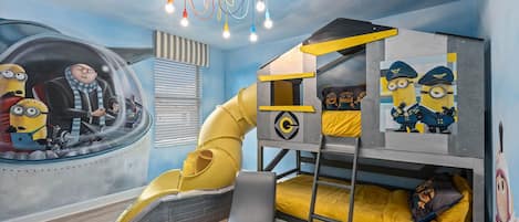 Minion Spaceship & Slide! (Custom Bunk w/2 Twins)