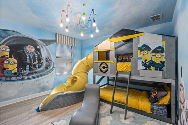 Minion Spaceship & Slide! (Custom Bunk w/2 Twins)