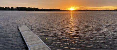 45ft dock facing West. Beautiful sunsets daily. Clear shallow waters