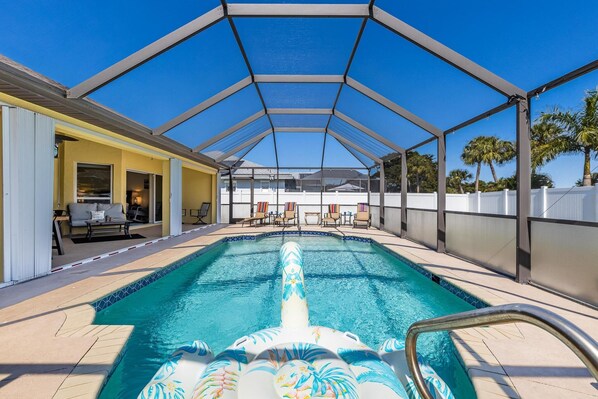 Heated pool vacation rental