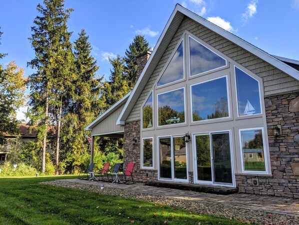 External View of Home facing Water