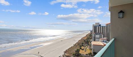 Enjoy amazing views from your oceanfront balcony.