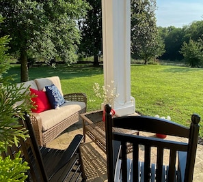 Front Porch views are beautiful at The Hopestead