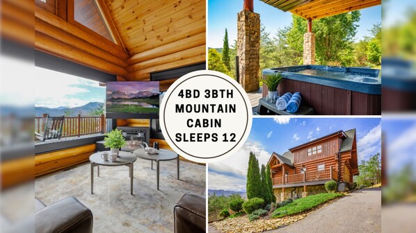 Easy drive to a REAL log cabin with STUNNING VIEWS!