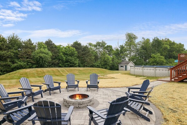 Brand new, 20 foot fire pit area