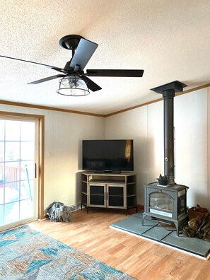 Living room with fireplace 