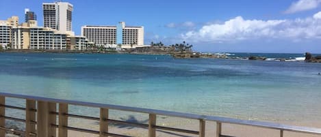 Beach across the street from condo