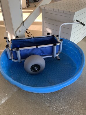You can rent our fab balloon wheel beach buggy during your stay for $50 extra