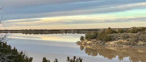 View of lake from back patio