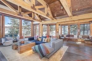 Enjoy the comfort of this warm living room off of the kitchen.