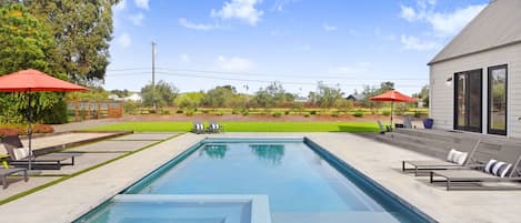 Relax next in the pool & hot tub in this peaceful Sonoma setting!