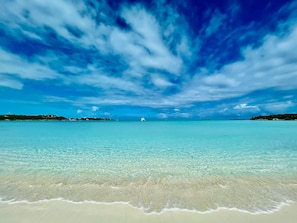 View from the beach out front