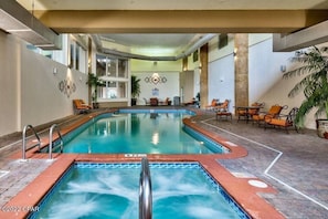 Heated indoor pool and spa