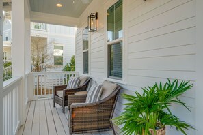 Enjoy morning coffee on the front porch 