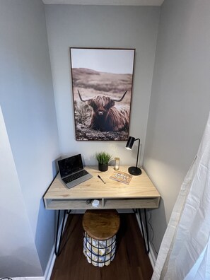 Dedicated workspace with USB charging station