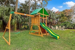 Endless fun awaits! The backyard playground is super fun for the little ones