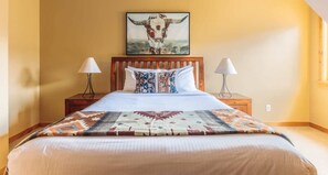 Cozy up in the spacious master suite