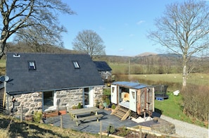 Y Lle Hysbys guest annexe is in a quiet rural location surrounded by open fields