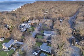 Aerial shot of the area