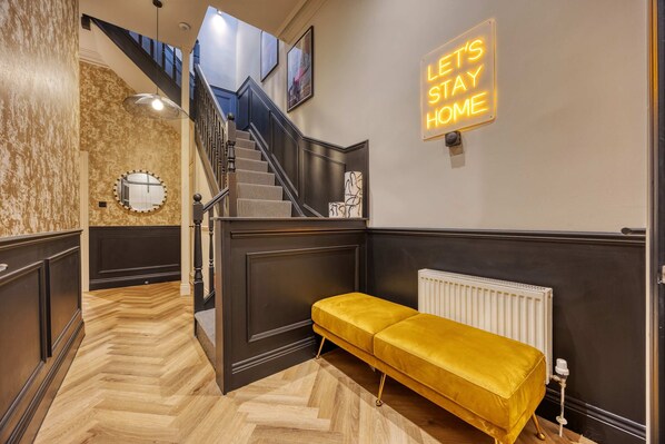 Stunning Entrance with Wood Flooring
