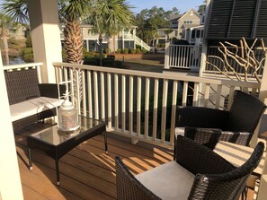 A cozy spot to enjoy your morning cup of coffee and start your day enjoying the low country breezes.