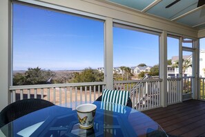 A table with dining for four makes the perfect dining spot