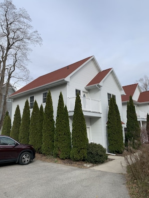 Standalone two-story condo with parking spot right outside