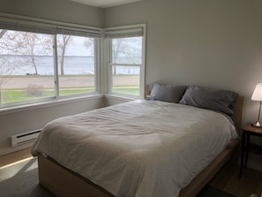 Guest room on main floor with lake view