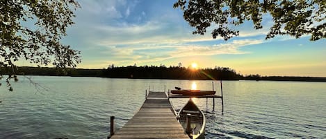 Private dock with boat access, your own canoe and 2 kayaks