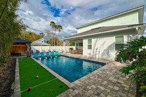 Main House poolside bocci court