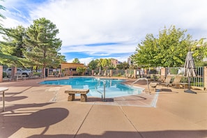 Swimming Pool with Red Rock Views. Gated for Safety.