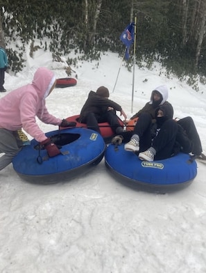 Free tubing when we have snow right above house!