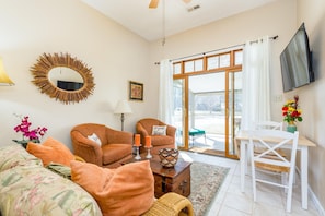 Living Room looking into Screened-in Porch