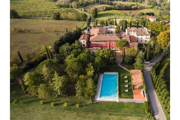 A Beautiful view of Villa Palagio from Above