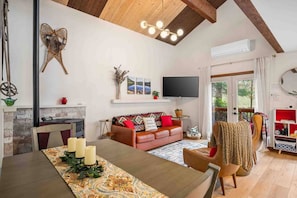 Watch you favorite movies, shows, and sports on this smart tv after a day exploring Mt Hood.