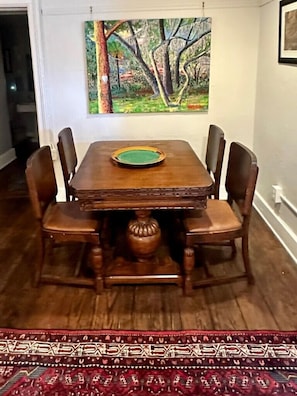 Dining area in bedroom off kitchen