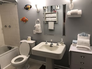 Guests will have to walk through bedroom #1 to access the bathroom.